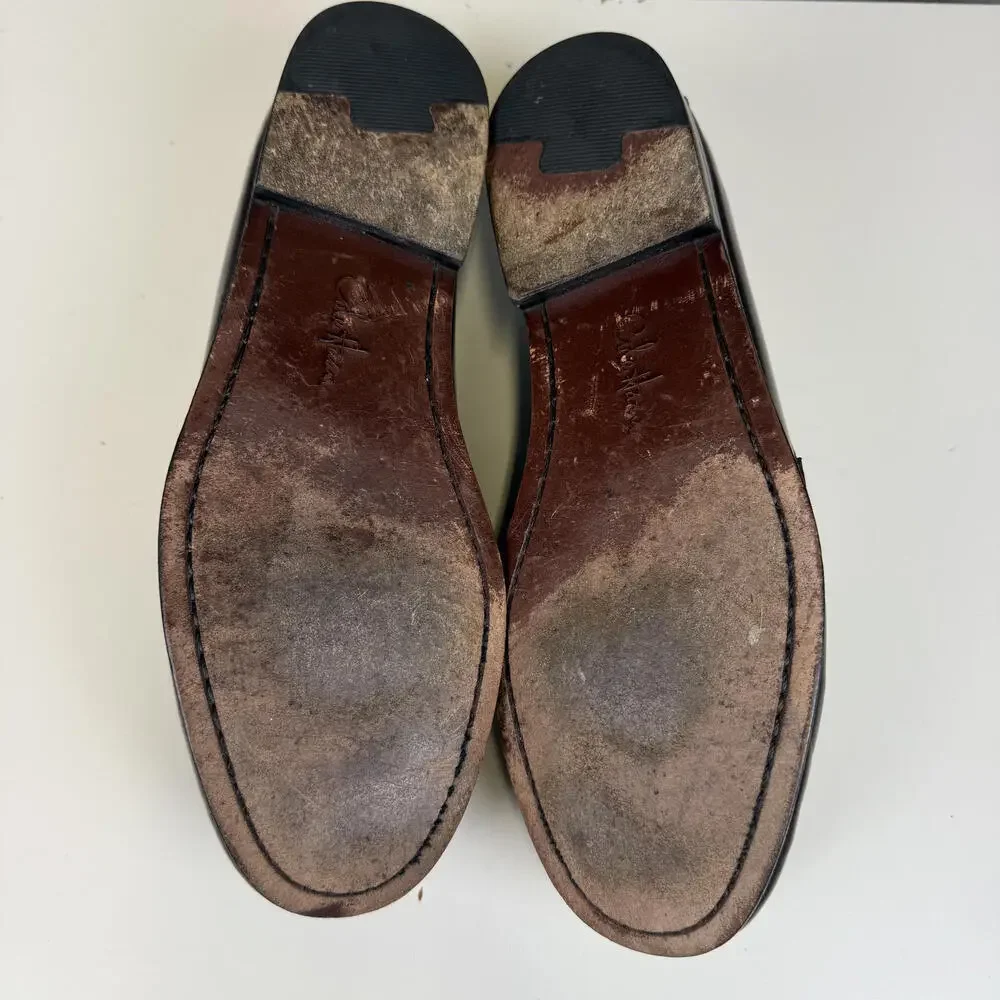 Cole Haan Men's Size 9.5D Purple Leather Slip On Dress Shoes Loafers